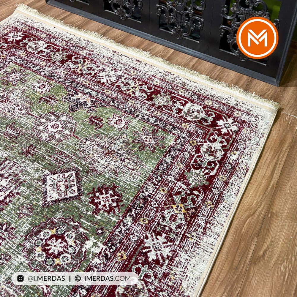 فرش وینتیج قجر GSL زمینه تمام رنگ